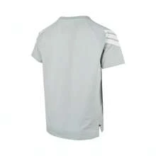 Adidas 男式 GYM+ 3S 短袖 T 恤，针织圆领 TEE TJW9662 - 灰色 - 查看 2