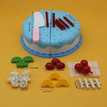 1 pieza Juguete de Pastel de Juego de Roles Realista para Niños, Pastel de Cumpleaños de Imitación Creativa, Juego de Cortar Frutas y Postres, Regalo de Cumpleaños/Navidad, Comida Falsa, Juguetes de Cocina de Madera, Juguetes de Comida de Madera