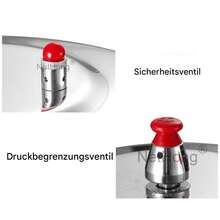 7 Litre Home Dual Handle Aluminum Pressure Cooker Kitchen Catering Cookware UK - Silver - View 4