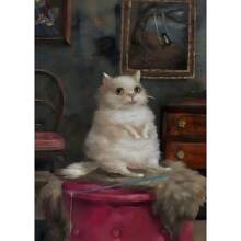 1pc Funny Animals Personify Poster Print Cat Dog Rabbit Hamster Eat Something Canvas Painting Wall Art For Living Room Home Decor Optional Frame