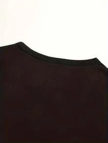 Apparel, Shoes And Jewelry > Women's Fashion > Plus Size Women's Clothing > Ready-To-Wear > Plus Size Tops > Plus Size T-Shirts Supple - 黑色 - 查看 3