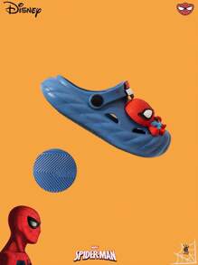 Disney Disney Children's Slippers Hero Mode Activated! Children's Non Slip Slippers; Urban Crawler: Wear Slippers Before Bedtime, Cartoon Spider Man Children's Hole Shoes, Summer Indoor Anti Slip Boys' Toe Cap Children's Slippers