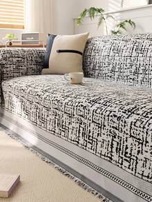 Neuer Sommerkühle Seidentuch Sofabezug Set 2025, moderner minimalistischer Kühlbezug für Sofa Sitzkissen Matte Couch Decke Wohnzimmer Dekoration