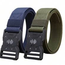 3 New Quick - Release Nylon Tactical Belts, Suitable For Sweatpants, Outdoor Training, Daily Use And As Men's Casual Belts