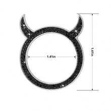 1 件汽车一键启动装饰圈小恶魔喇叭车内装饰畅销按钮启动盖/贴纸用于钥匙点火和旋钮 - A - 查看 11