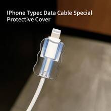 1件/5件/10件苹果充电线保护套[安卓USB+Type-C线保护套]，防缠绕线缆管理充电器配件，手机配件 - 無色 - 查看 14