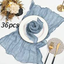 60条装波西米亚风纱布餐巾，柔软亚麻餐巾，适用于圣帕特里克节、复活节、婚礼、婴儿派对、日常使用 - 彩色 - 查看 27