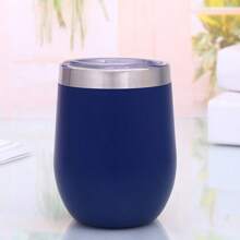 1pc 350ML 12oz Coffee Mug Thermal Cup Tumbler With Lid Stainless Steel Vacuum Insulated Double Wall Black Back To School