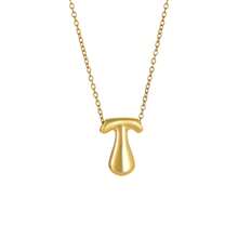 18K Bubble Letter Necklace Gold For Women, Initial Necklaces Rhinestone Chunky Bubble Letter Necklace As Mother's Day Gifts Charm Puff Name Pendant Alphabet Necklaces Non Tarnish Gold Plated Jewelry