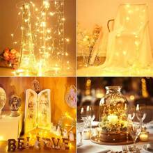 20 piezas de luces de hadas que funcionan con batería, con 3 modos, cuerda de luces LED de 7 pies y 20 pulgadas con alambre plateado suelto y a prueba de agua, para bodas, fiestas de cumpleaños, playa y decoración de aula, regalos de regreso a la escuela