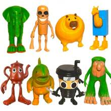 8-9-10 piezas Figuritas de Tiburón Brainrot Tralaler Tralala estilo italiano, Figuritas de Tiburón Brainrot Meme italiano, Divertida figura Tiburón Brainrot Tung Tung Tung Sahur, Figuritas de Animales Brainrot Virales de Tiburón con Zapatillas