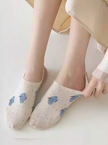 1/3/6/8/12/20/30 Pairs Women Ankle Socks, Summer Thin Breathable Cartoon Short Socks, Invisible Non-Slip Shallow Mouth Socks, Suitable For Daily Use