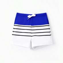 PP Family Matching Blue Drawstring Swim Trunks Or Blue One-Piece Strappy Swimsuit - Màu xanh lam - Xem 5