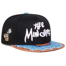1pc Men's "The Munchies" Embroidered Text Snapback Hat, Fashionable Street Hip-Hop Cap For Outdoor, Casual, Travel, Beach, Spring/Autumn