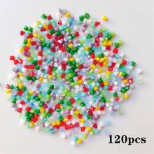 120pcs Triangle Austrian Crystal Glass Beads Spacer Loose Beads For Jewelry Making Bracelets & Bangles Necklace DIY 4mm