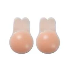 Pegatinas de silicona para levantamiento de senos con orejas de conejo, pegatinas para levantar pezones, antiexposición y antigolpes, pegatinas de silicona para levantamiento de senos sin dejar marcas. - Albaricoque - Ver 2