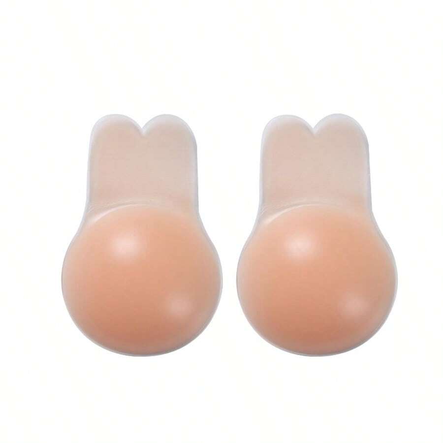 Pegatinas de silicona para levantamiento de senos con orejas de conejo, pegatinas para levantar pezones, antiexposición y antigolpes, pegatinas de silicona para levantamiento de senos sin dejar marcas.
