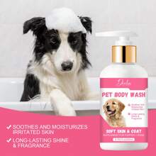 Shampooing et revitalisant pour chiens | Shampooing pour chiots pour peau sensible | Shampooing naturel 5 en 1 pour animaux de compagnie avec noix de coco, avoine et aloe vera | Idéal pour le lavage des chiens malodorants - 200 ml/6,763 fl.oz