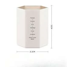 1pc White Luxurious Crystal-Inlaid Desk Pen Holder, Creative Ceramic Rhinestone Makeup Brush Holder, Fashion Cosmetic Organizer Storage