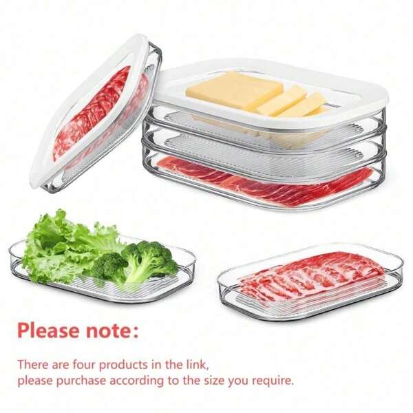 Organizador de nevera transparente de 3 capas, caja de queso para cheddar o mozzarella con tapa transparente, hermética, cajas apilables rectangulares para envasado de alimentos y bebidas, contenedor de embutidos para nevera, contenedor de tocino para refrigerador, cajas de almacenamiento de alimentos apilables con tapa, caja conservadora de queso para nevera, organizador hermético para fiambre para despensa y lonchera