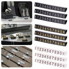 10Sets Mini Adjustable Price Tag Sets, Price Three-Dimensional Number Signs, Snap Design, Easy To Install, Can Be Used For Jewelry, Watches And Daily Office Display Price Signs, Suitable For Display Stands, Small Counters, Jewelry Retail Stores, Automatic Vending Machines, Store Decorations