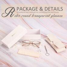 Blue Light Blocking Glasses Women Men Computer Eyeglasses,TR90 Fashion Round Transparent Anti Blue Light Glasses With Anti Eyestrain & UV Glare For Gaming & Reading (Flesh Pink) - S - 查看 9