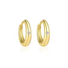 1 PC/Pair Fashion 925 Sterling Sliver Zirconia Simplicity Hoop Earring For Women Fine Jewelry Party Birthday Gift Daily Wear