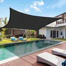2 Größen, hochwertige schwarze Schattennetzung - dickes, witterungsbeständiges Outdoor-Zeltdach für Terrasse, Garten, Camping, 80-90% Beschattungsrate, strapazierfähiger Stoff, teilweiser Sonnenschutz, verstärkte Kantengestaltung, outdoor Schutztextil, Dachfenster-Beschattung