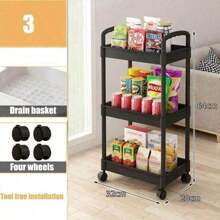 Trolley Shelves For Kitchens, Home Floors, Bedrooms, Snack Racks, Mobile Bathrooms, Toilets, Storage Shelves