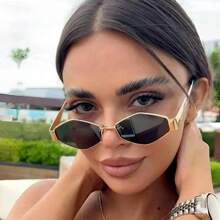 1/2 Stück Rautenmuster Metall Kleinrahmen Y2K Mode Brille, retrochic Brillen für Festivals, Partys, Strände, Zusammenkünfte, Geschäft, Verschenken, geeignet für den Sommer
