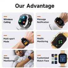 Reloj Inteligente Mujer y Hombre,Smartwatch, Reloj de Deportes Pantalla Táctil Completa Impermeable,con Ritmo Cardíaco Sueño Presión Arterial Monitor