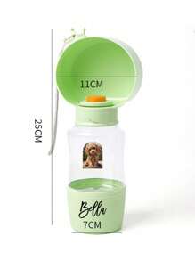 Customized Dog Water Bottle, Personalized With Photo & Name, Portable Pet Water Feeder With Leak-Proof Bowl, Suitable For Outdoor Walking, Hiking, Travel, 20oz Capacity For Small To Large Dogs & Cats