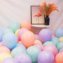20pcs/Set 10inch Macaron Latex Balloons, Round Latex Balloon Set, Suitable For Birthday, Wedding, Anniversary, Baby Shower, Gender Reveal Party - No Power Needed, Fit For All Seasons And Father's/Mother's Day Party Decoration - Multicolor - View 8