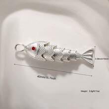 14k 镀金铜锦鲤柔性接头吊坠配件，适用于手链、耳环、项链、大/中/小尺寸 DIY 工艺品 - 魚 - 查看 14