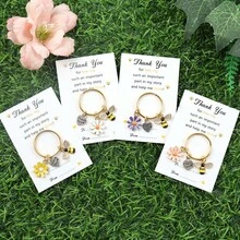 1 buc breloc cu tematică de albine, carte de mulțumire pentru profesori, perfectă pentru ziua de naștere, nuntă, Ziua Profesorului și cadouri de absolvire, cu jeton de îmbrățișare și design de albină, accesorii auto pentru înapoi la școală, farmec geantă, rucsac pentru școală, drăguț gotic Y2k - Multicolor - Vizualizare 5