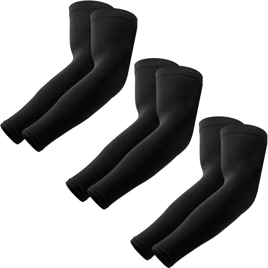 Compression Arm Sleeves, Arm Sleeves Men Women, Volleyball Cooling Arm Sleeve - 3黑色 - 查看 1