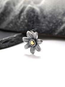 1 pieza Colgante de plata de ley 925 con diseño único de girasol, joya fina de regalo para mujer