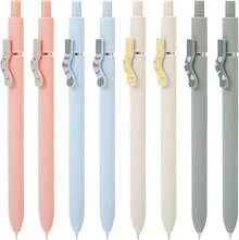 Bolígrafos de gel FIOVER, 5 piezas de 0.5mm, tinta negra de secado rápido, bolígrafos de punta fina para escritura suave, serie de alta gama para suministros de oficina y escuela (Morandi) - 8 bolígrafos para gatos - Ver 4