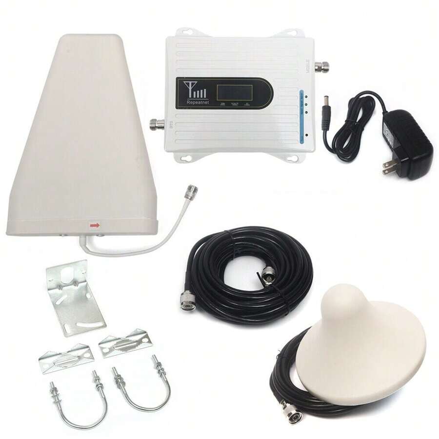 WANLECY NEW 900/1800/2100MHz Cell Phone Signal Booster GSM 3G 4G LTE Amplifier Kit Band - US A Type Plug(110-127V) - View 1