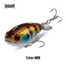 Kingdom GoldPop 35 毫米 5.4 克 顶级水面巨无霸波爬鱼饵 梭子鱼钓鱼浮动摇摆器 人造硬饵 带螺旋桨 - 彩色 - 查看 7