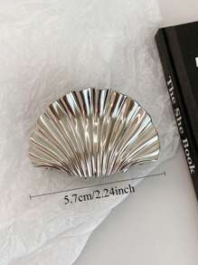 1pc Gold Metal Shell Barrette Hair Clip, Fashion Hair Accessory For Women And Girls Summer Hair Claws Claw Clips Hair Clips Hair Jaw Clip Hair Clamps Hair Clutch Hair Catcher Clip