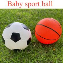 Balón de baloncesto y fútbol PVC grueso de tamaño pequeño, colores vívidos para patio de recreo/al aire libre/interior, pelota inflable de playa/agua, 4 pulgadas no inflable
