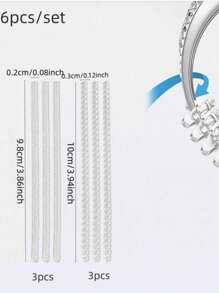 Set de 8 accesorios ajustadores de talla de anillo, ajustador de goma invisible y ajustable para anillos sueltos