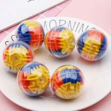 1 pezzo Giocattolo trasparente a sfera del labirinto 3D, gioco di decompressione di sfere rotanti - Allenano la coordinazione occhio-mano, l'attenzione e la resistenza, giocattolo antistress (colore casuale), regalo per Natale/Pasqua