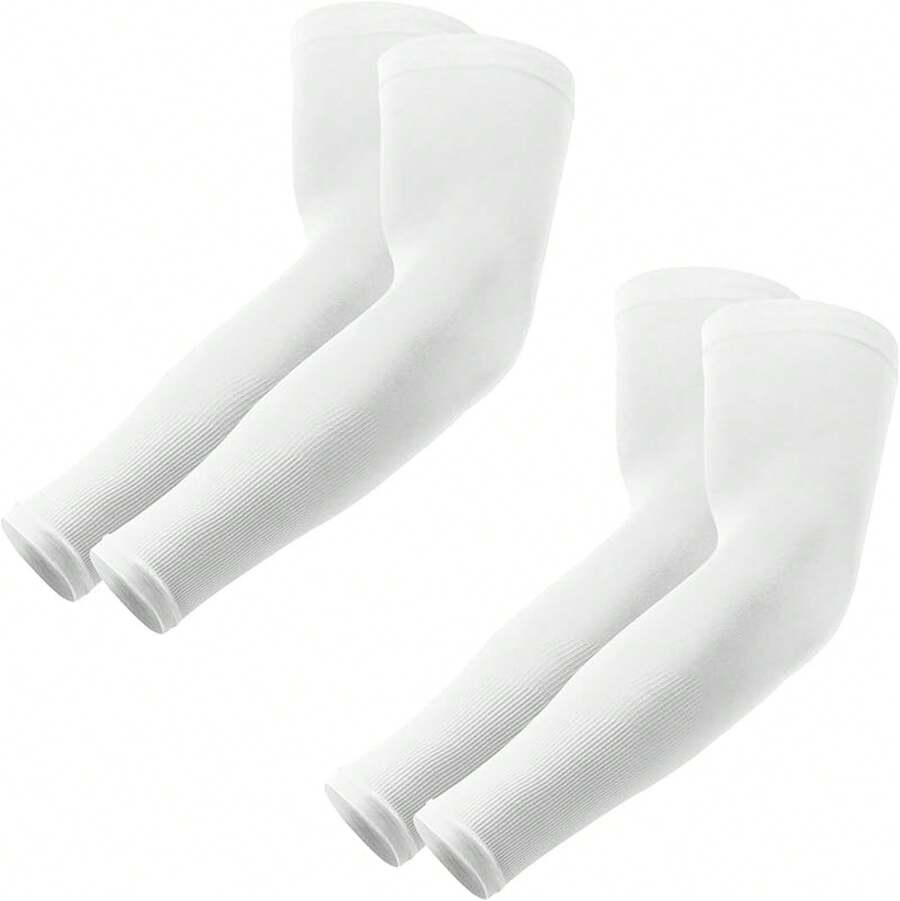 Compression Arm Sleeves, Arm Sleeves Men Women, Volleyball Cooling Arm Sleeve - 白色 - 查看 1