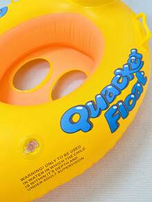 1 pieza Flotador inflable en forma de pato, con base de asiento para niños, material reforzado, diseño antivuelco, juguete de agua para piscina, playa, fiestas de vacaciones, diversión en verano - Multicolor - Ver 8