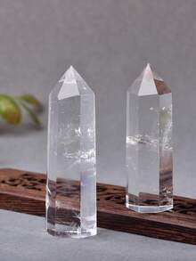 1 件天然水晶棒，玫瑰石英紫水晶单点，六角方点治疗石棒首饰，用于家居装饰、植物花卉填充装饰、桌面装饰、毕业生日礼物、节日或礼物！ - 彩色 - 查看 3