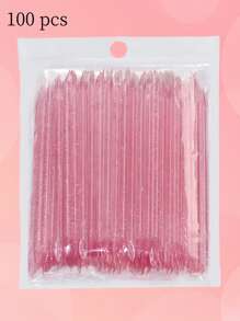 100/50 Stück Nagelkunst-Werkzeuge für Frauen, doppelseitige rosa Acryl-Reinigungsstäbe, Hornhaut-Peeling-Stäbe, Maniküre-Werkzeug