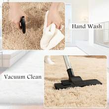 WISH TREE 8x10 Area Rugs For Living Room, Fluffy Shaggy Rug Soft Carpets, Big Rugs For Bedroom Dorm Home Decor Aesthetic Light Tan - 駝色 - 查看 7