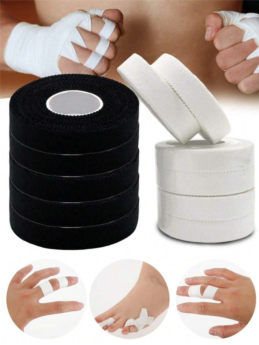 5 Rolls Multi-Use Sports Tape, Designed For Athletes And Fitness Enthusiasts, Strong Adhesion, Easy Tear Without Residue, Provides Multifunctional Support For Fingers, Toes, Wrists, Ankles And Knees - Multicolor - View 1